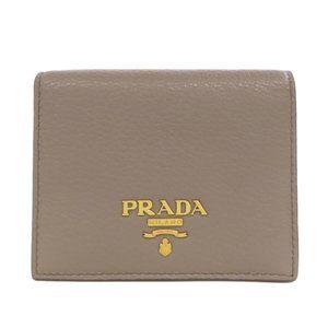 PRADA Cream Leather Wallet